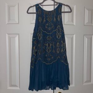 Free people - Blue and gold design dress